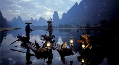 li river fishermen at night chinese cormorant fisherman guilin yangshuo