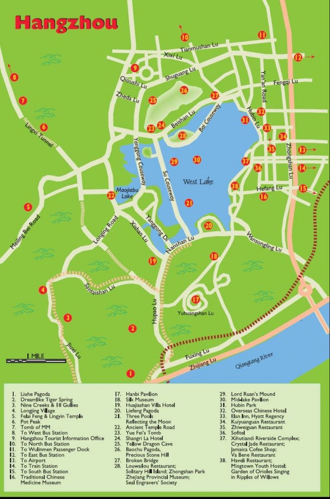 hangzhou travel map