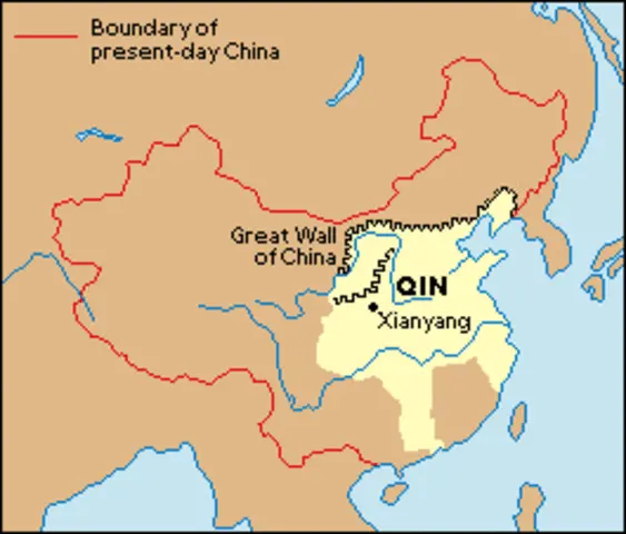 great wall map qing