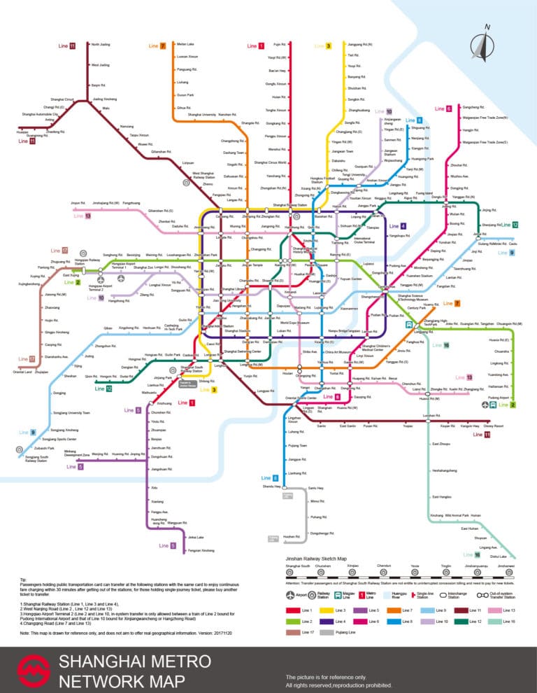 Printable Shanghai Metro Map for 2023 - China Mike