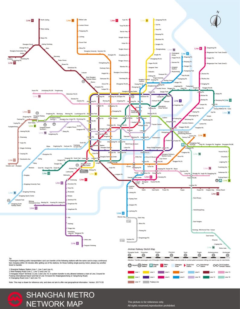 Shanghai Metro Map 795x1024 